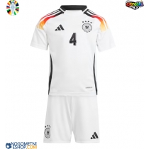 Otroški Nogometni dresi Nemčija Jonathan Tah #4 Domači EP 2024 Kratek Rokav (+ Kratke hlače)